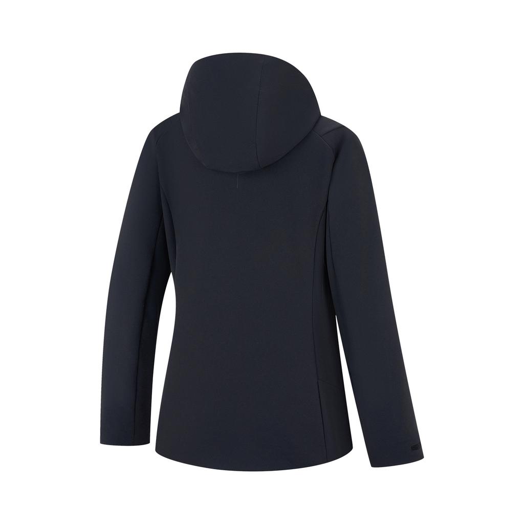 Li-Ning Glory Gold Standard Series Hooded Windproof Fleece Solid Color Zipper Versatile Sports Jacket Women Jackets AFDWB70-3