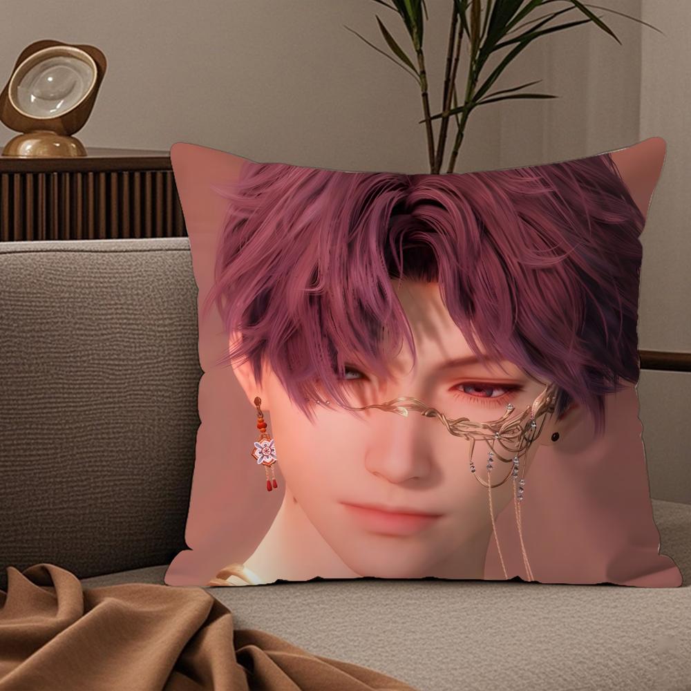 Game Love And Deepspace Sylus Pillow Case Silky Elegant Comfort Sofa Bed Invisible Zipper
