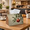 1pc Botanical Pomegranate Tissue Box & Napkin Dispenser - Minimalist Suitable for with Pomegranate Fruit Branch, Cover, Compact Storage, Dining Room,