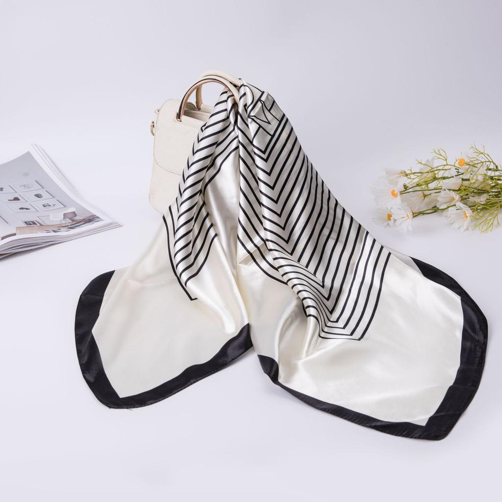 Simulation Silk 90cm Large Square Scarf Silk Scarf Female New 2026 Spring and Fall Models of Foreign Fashion Shirt Large Square Scarf Mother Scarf