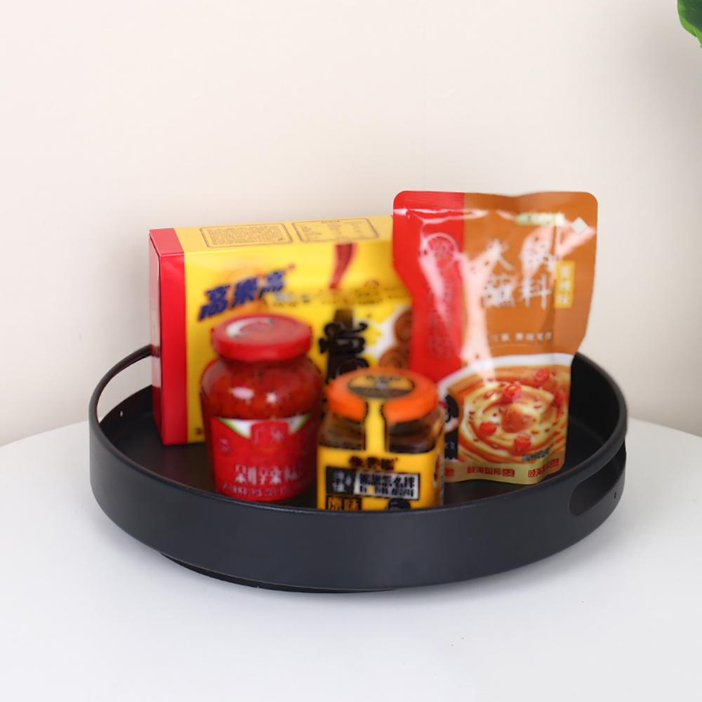 

Вращающийся на 360 градусов поднос Кухонная полка для специй Контейнеры для банок со специями Поднос для закусок Коробка для хранения в ванной комнате Нескользящий органайзер для косметики