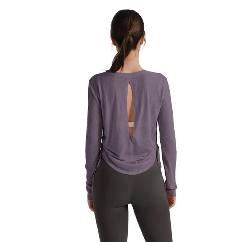 Gigt Women s Mesh Back Breathable Yoga & Pilates Top M синий