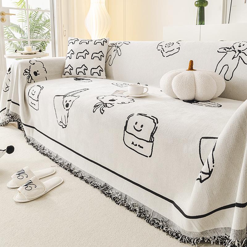 

Высококачественное синельное полотенце для дивана, ткань с полным покрытием, универсальный чехол на четыре сезона, против царапин, с антипригарным покрытием, шерстяной чехол для дивана, универсальный чехол 180*130cm