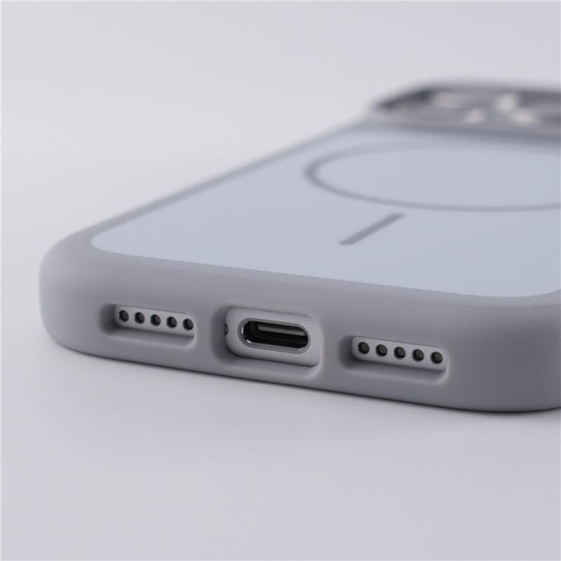 Double Color for Magsafe Case For 17Air 17Pro 17Pro Max Matte Magnetic Wireless Charge Hard Protective Cover