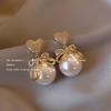 2024 High-End Pearl Stud Earrings: French Light Luxury Style for Women