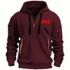 New Models Autumn Winter Men's Leisure Sports Multi-zip Arm Pocket Hoodie Jumper Hoodie Sports and Leisure Jacket
