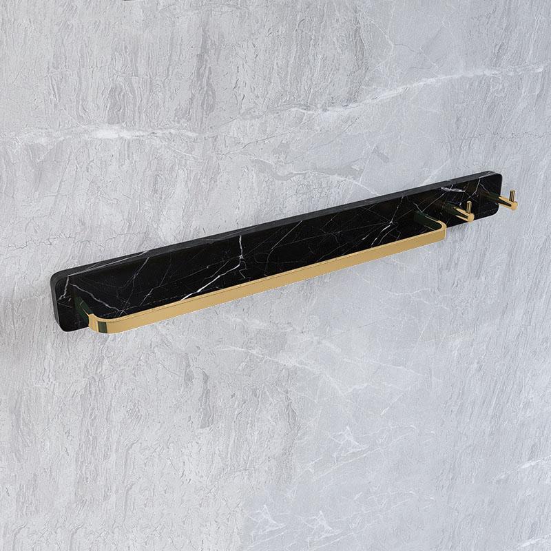 

Marble Bathroom Towel Bar Brass Wall Mounted Towel Rack White/Black Shower Towel Rail Rack With Hook bathroom aAccessories