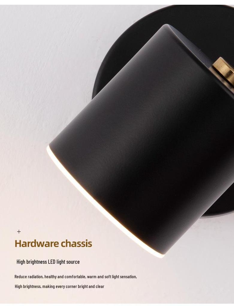 Nordic Modern Wall Lamp: Bedside Reading Light & Small Spotlight for Bedroom, Aisle, or Bathroom Mirror.