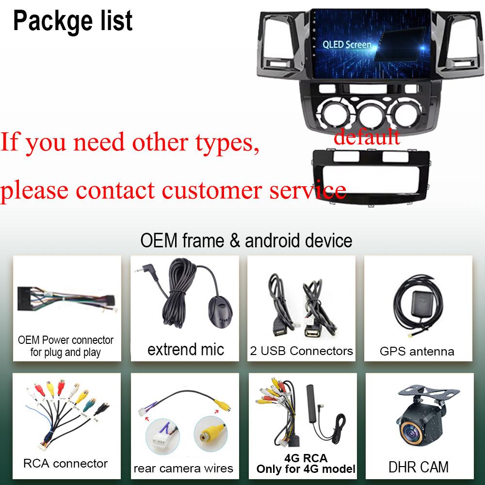 Car For Toyota Fortuner HILUX Revo Vigo 2007-2015 Multimedia Player Head Unit Touchscreen GPS Navigation No 2din DVD 5G WIFI TB