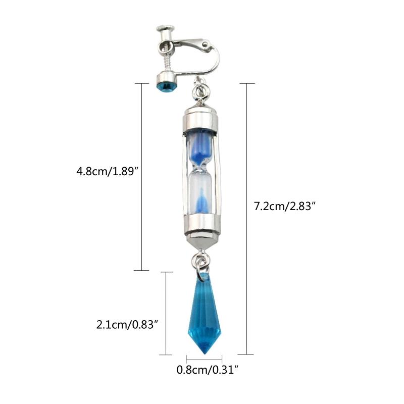Anime The for Case Study of Vanitas Cosplay Prop Unisex Earrings Ear Clips Stud Jewelry Gifts Hourglass Pendants Accesso