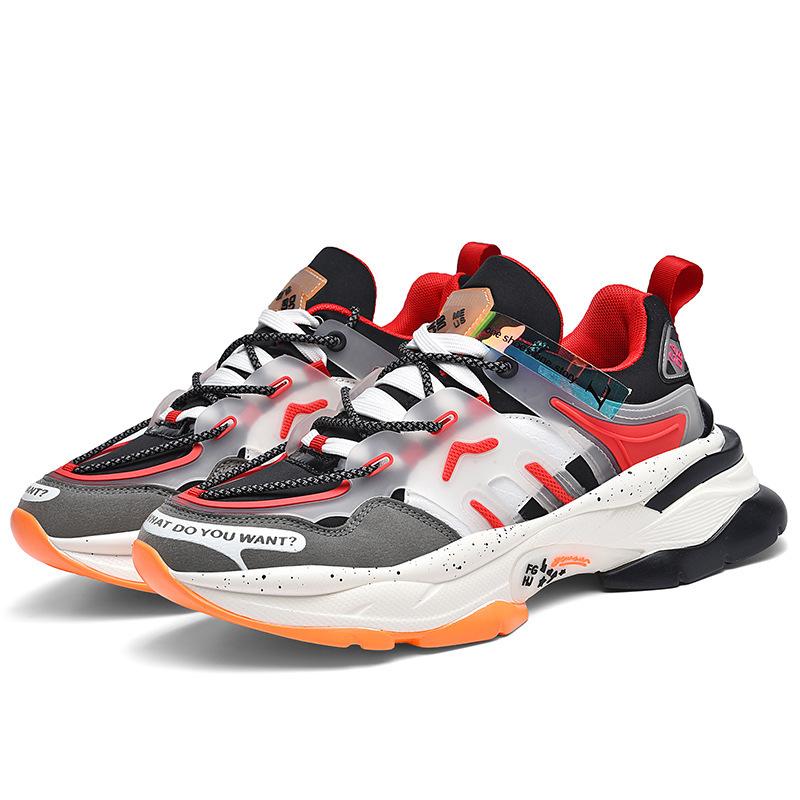 Men's shoes extra large size shoe size sneakers casual platform dad shoes heightened elastic sneakers