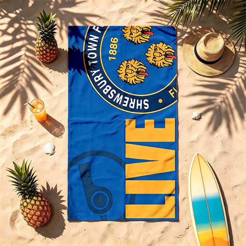 Shrewsbury Town (1) Theme Beach Towel Sand Resistant Soft And Comfortable Suitable For The Pool Camping Yoga And Diving A Travel