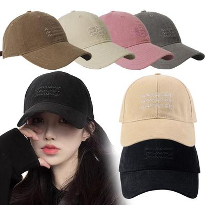 Sun Protection Washed Cotton Cap Ripple Embroidery Casquette Dad Hat New Baseball Caps  Unisex