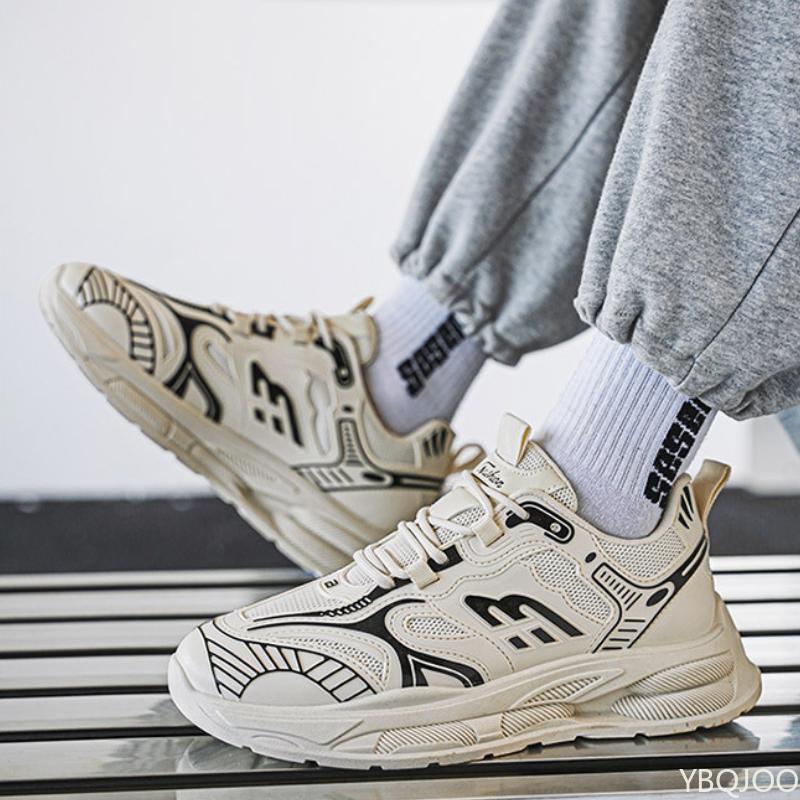 Men'S New Breathable Mesh Color Blocked Sports Shoes Trendy Dad Shoes Versatile Thick Sole Zapatillas De Deporte Sneakers Men