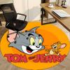 1pc Tom And Jerry Office Rug, Round Non-Slip Durable Large Size Office Carpet, Suitable for Office,yy250908016