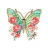 Enamel Big Flower Butterfly Brooches Rhinestone Enamel Lapel Pin  Women's Clothes Pins Gifts