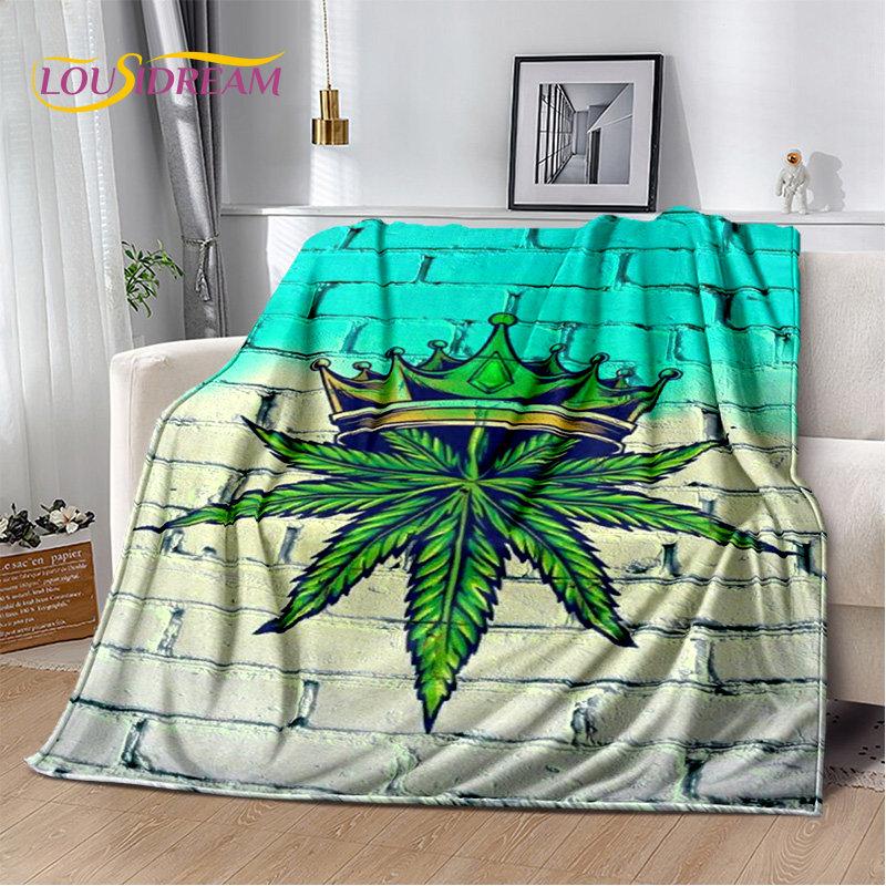 Bob Marley Reggae Music Jamaican Maple Leaf Plush Blanket,Flannel Blanket Throw Blanket for Living Room Bedroom Bed Sofa Picnic