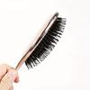 Luxury Gold And Silver Color Boar Bristle Paddle Hair Brush Oval Hair Brush Anti Static Hair Comb Hairdressing Massage Comb