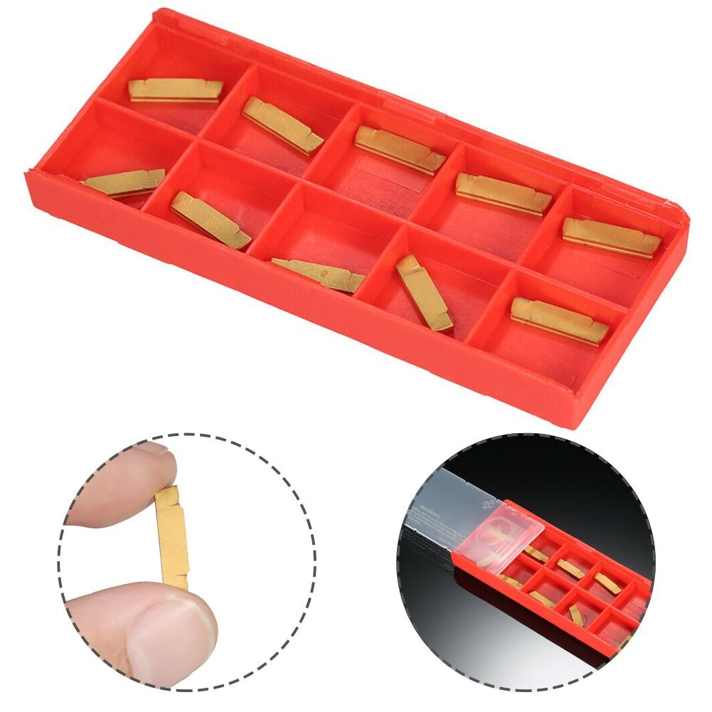 

10pcs MGMN200-G 2mm Width Carbide Insert For MGEHR/MGIVR Slotting Grooving Tool
