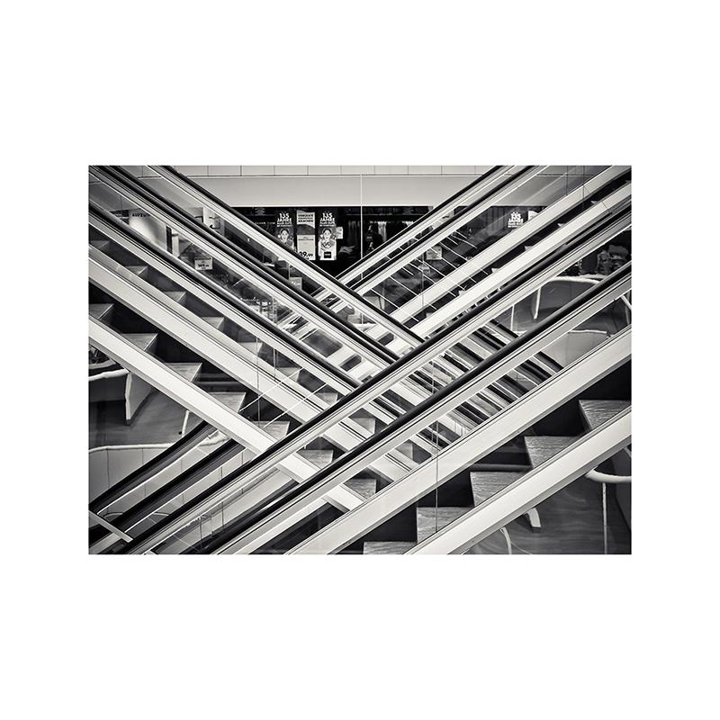 WCIC Art Prints Black And White Architectural Decoration Painting Art Cloth Home Background Wall Decoration Painting Hanging Painting