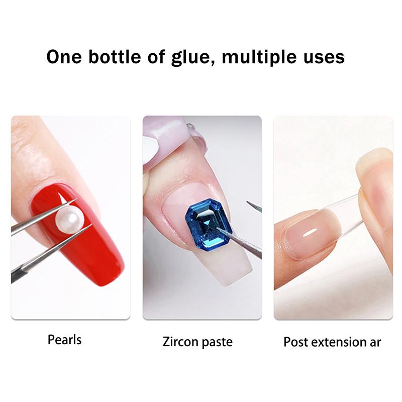 2G 10 Stück/Beutel Super Starker Nagelkleber für Falsche Nagelspitzen Acrylnägel Aufdrücken Künstliche Nägel Kunstdekoration Lang Anhaltende Haftung