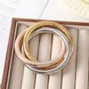 Bracciale Luce Lusso Moda Versatile Bracciale a Tre Strati Colore Misto Avvolgimento Bracciale Elastico