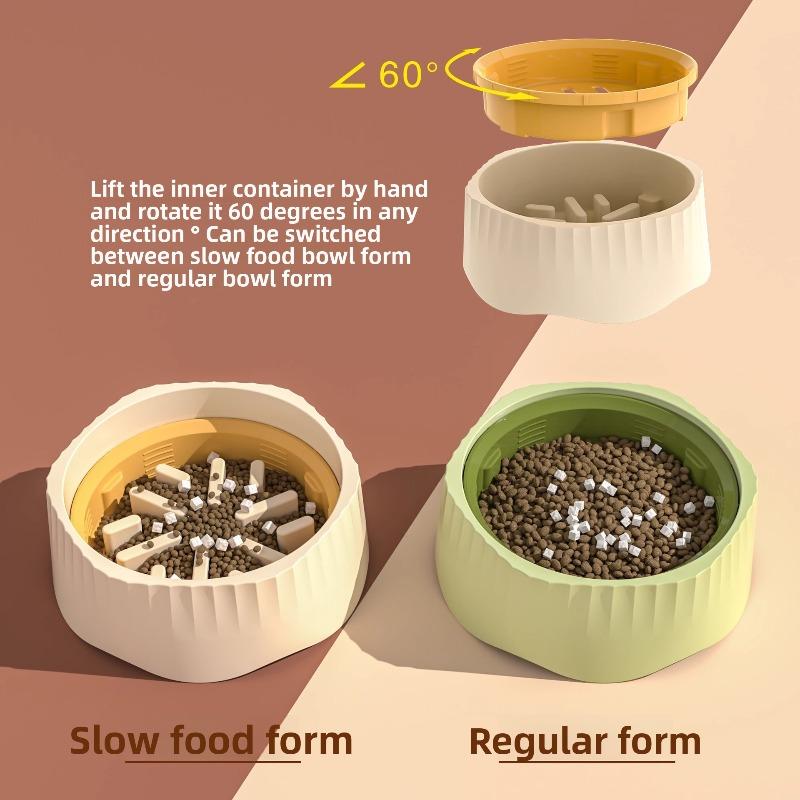 Dog Slow Food Bowl Anti-knock, Dog Bowl, Small Dog, Puppy and Cat Anti-slip Slow Food Basin, Large Dog Anti-choking Bowl