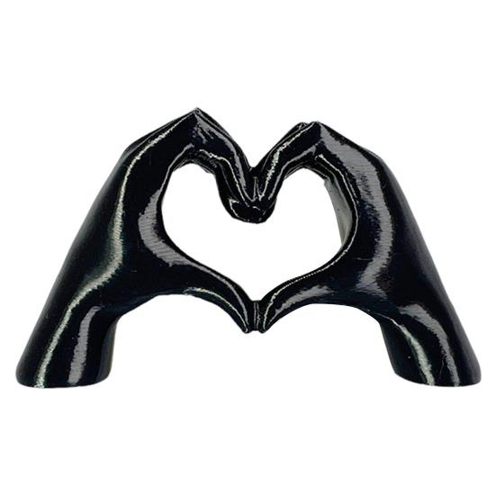 3D Printed Love Gesture Figurine Love Heart Hand Shape Statue Sculpture Home Office Wedding Party Desktop Decoration Ornament