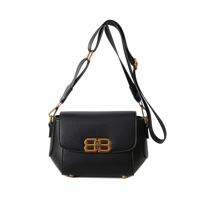 Women s Bag Small All-matching Retro One-shoulder Cross-body Wide Shoulder Strap Casual 21x8x14