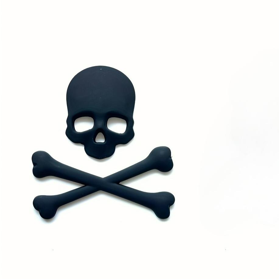 

3D Металлическая Наклейка с Логотипом Автомобиля в Виде Головы Черепа Подходит для Багажника Хвоста Боковой Части Кузова Грузовика Мотоцикла Декоративная Наклейка Аксессуары чёрный