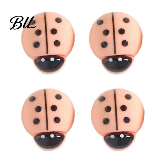 Magnetic Whiteboard Accessories 4Pcs 3D Ladybug Refrigerator Magnet, Mini Ladybird Resin Fridge Magnet Decorative Memo Note Holder for Kitchen Office