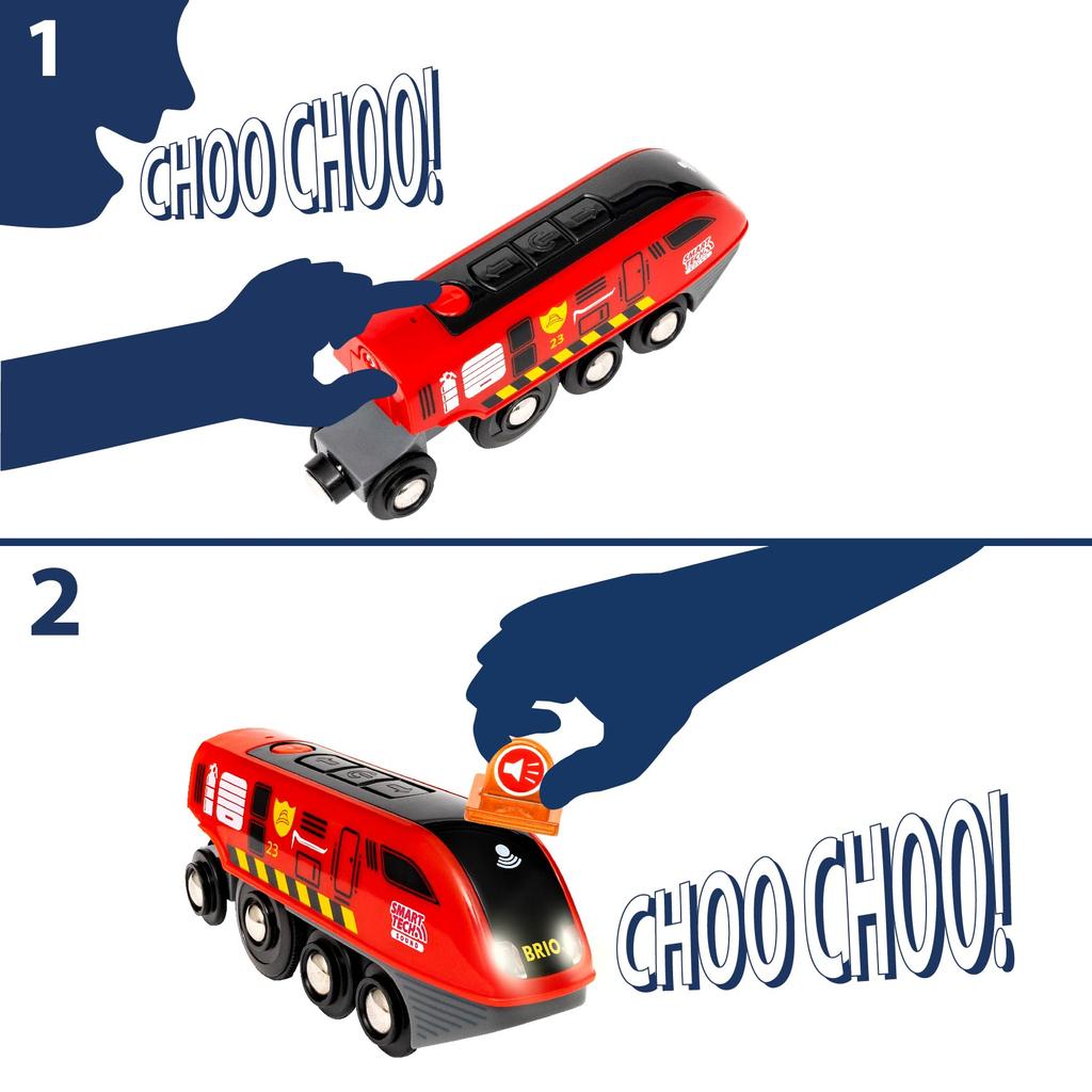 BRIO Smart Tech Sound Rescue Set 36004 [41 Pieces] (Electric Train Toy with Wooden Tracks) Ages 3 and Up