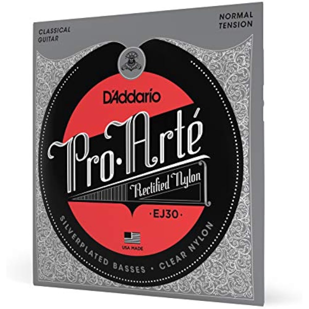 D'Addario Daddario Classical Guitar Strings Classics Silver Wound/Recessed Clear Nylon Normal EJ3...