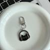 Cute Black Cat Enamel Keychain Creative Kitten Design Lightweight Key Ring for Handbag Decor Small Gift for Cat Enthusiasts