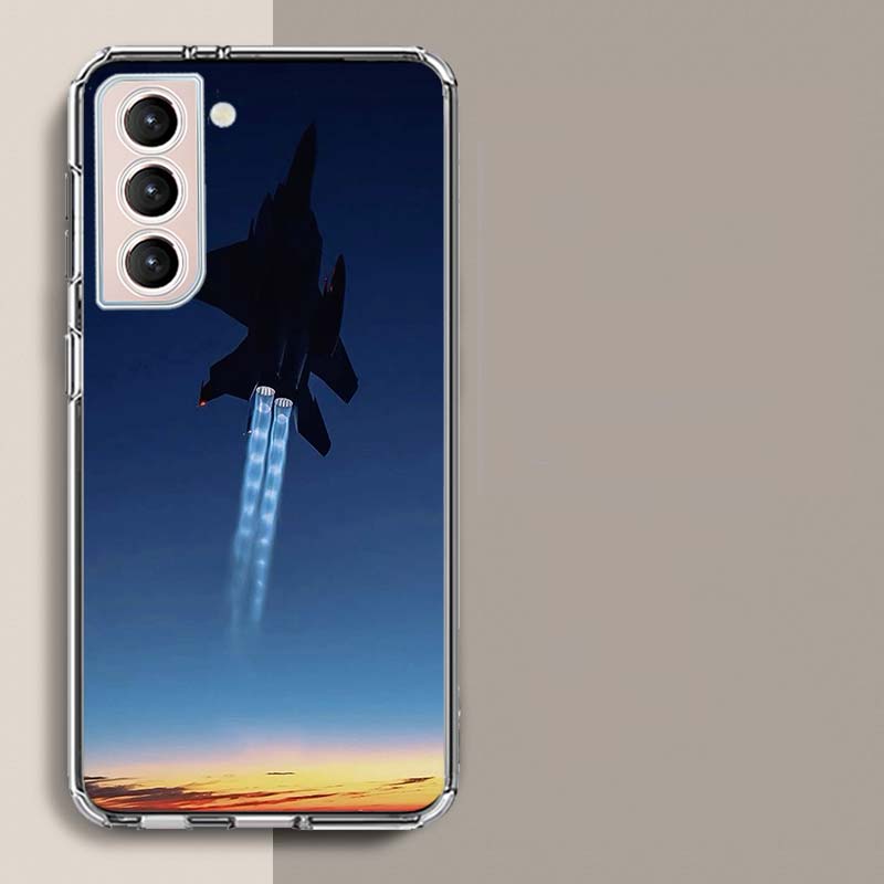 Black Sky Jet Fighter Phone Case For Samsung A17 A56 A36 A26 A16 A55 A35 A25 A15 A05S Galaxy A71 A51 A41 A31 A21S A70 A50 A40 A3