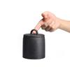 Japanese Ceramic Sealed Tea Caddy Coarse Pottery Large Vintage Spice Jar Tank Food Container