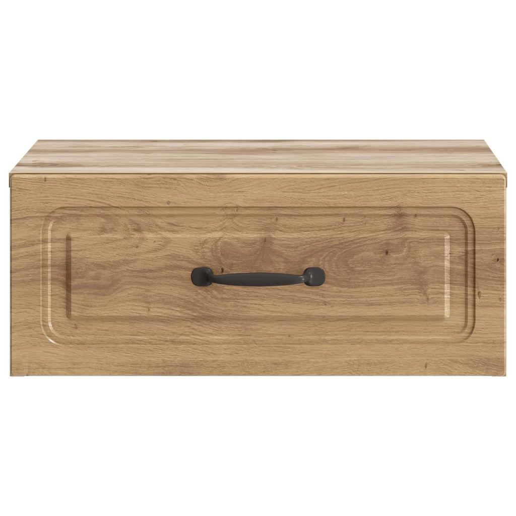 Wall Mounted Nightstand Artisan Oak Finish 49 X 34.5 X 20 Cm