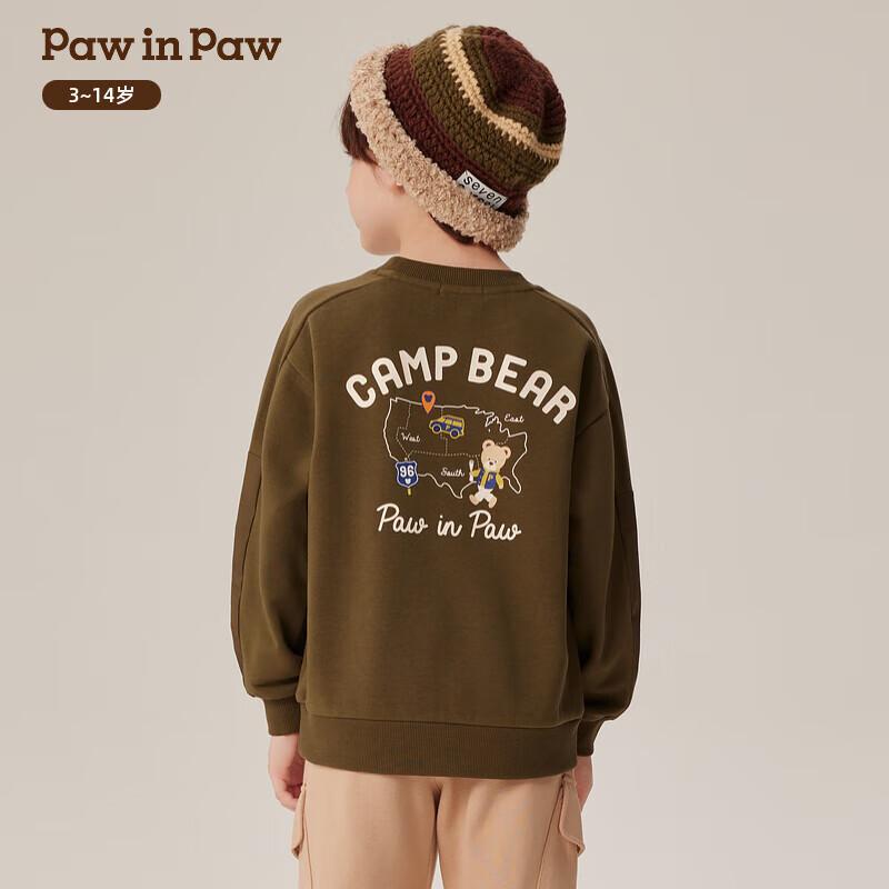 PawinPaw Boys Cartoon Bear Crew Neck Sweatshirt 140