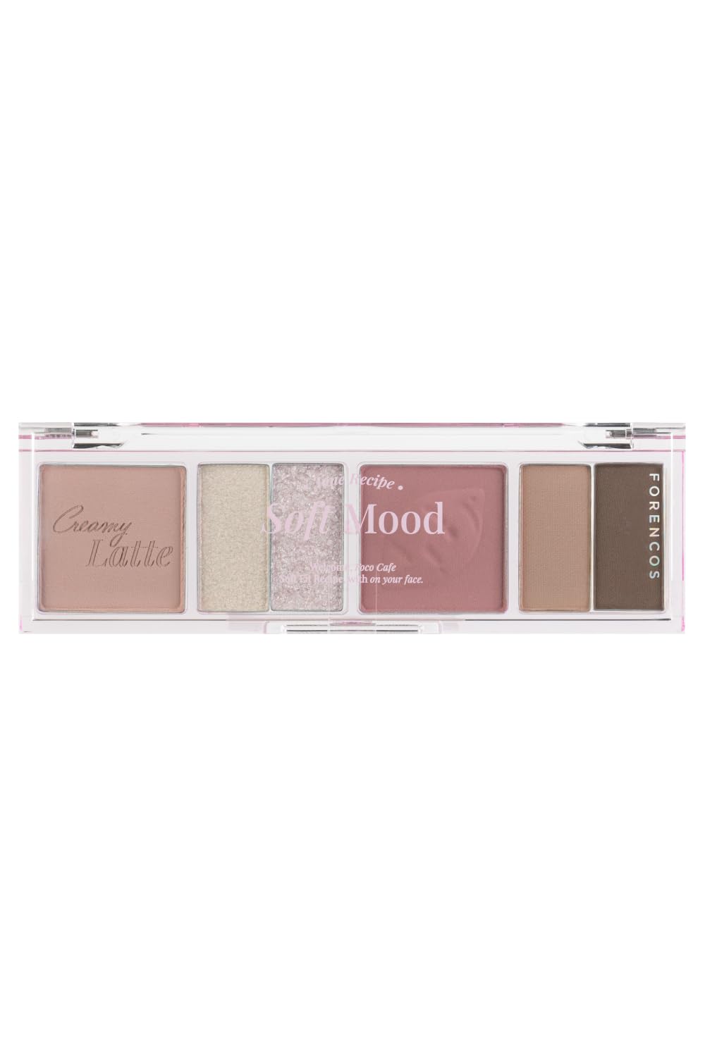 [Official Japanese Release] FORENCOS Soft Mood Eye Palette - Eyeshadow Palette with Glitter, 6 Colors (03 Nut Latte)