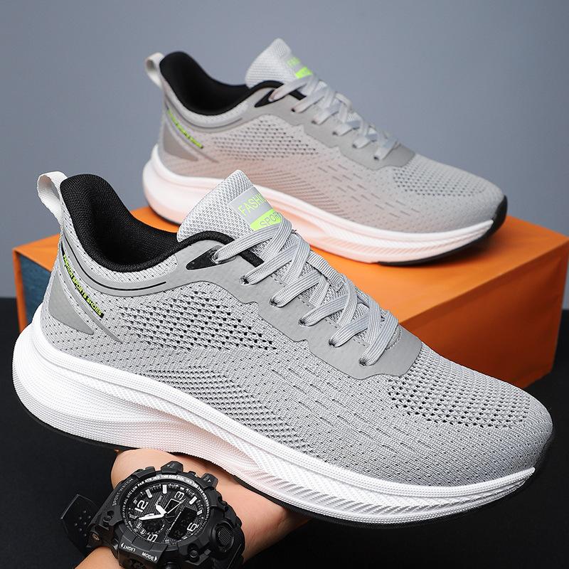 Large Size Men's Shoes New Summer Versatile Casual Sports Shoes Non-slip, Breathable and Wear-resistant Fly-woven Running Shoes