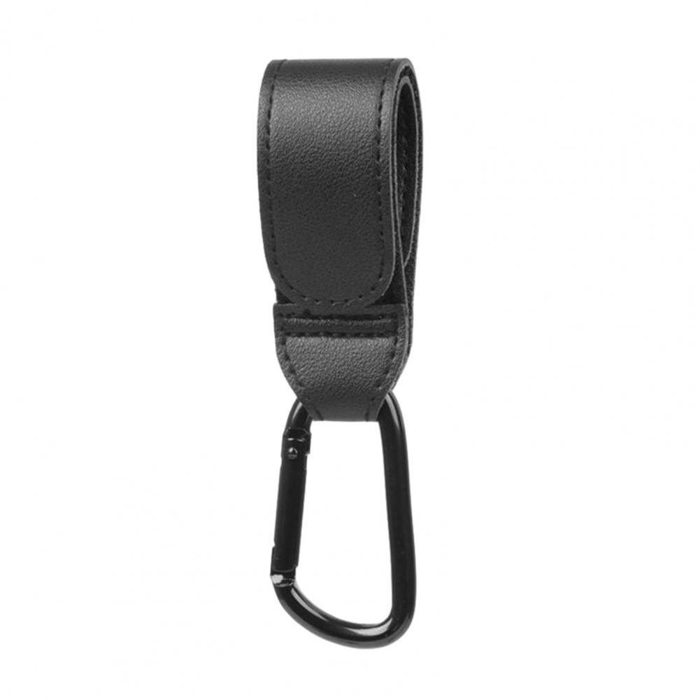 Fastener Tape Hook Durable Stroller Hook Baby Stroller Hook Set with Faux Leather Fastener Tape Diaper Bag Hanger for Prams