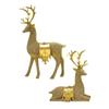 KX4B 2Pcs Resins Standing Sitting Reindeer Figurine Festival Decors for Home Office