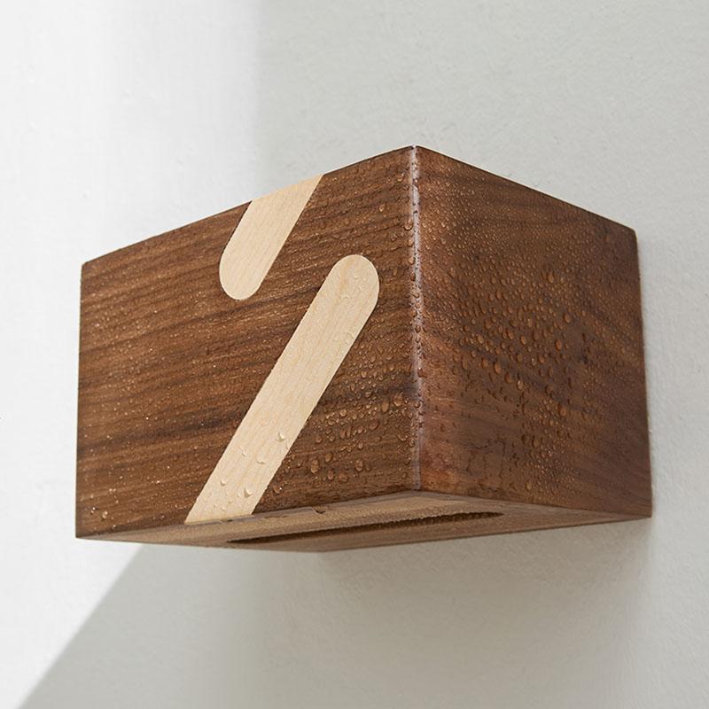 Walnut Bathroom Paper Holder Bathroom Paper Phone Holder with Shelf Tissue Holder Box Rack Toilet Paper Holder