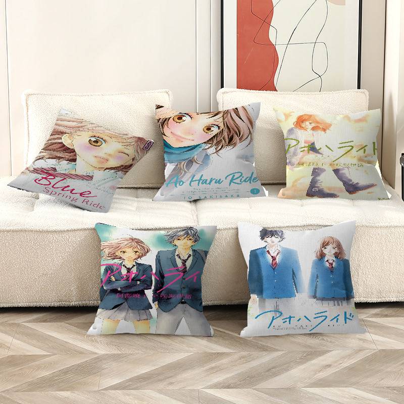 Blue Spring Ride Cartoo Pillowcases Home Bedding Decorative Pillow Cover Wedding Super Soft Pillow Case