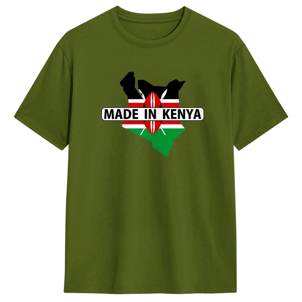 Made In Kenya T Shirt Hipster T Shirts Short Sleeves Streetwear Tops Summer Cotton Oversize Tees