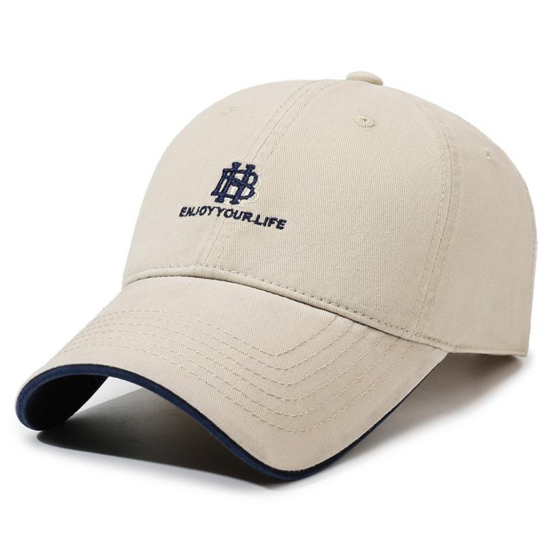 Vintage Embroidered Alphabet Baseball Cap Men'S And Women'S Versatile Sunshade Sun Protection Cap Tide Outdoor Casual Cap