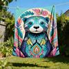 1pc Otter Mandala Art Outdoor Blanket, Soft And Comfortable Blanket, Casual Warm Outdoor Blanket, Good Birthday Gift yy251201183