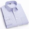 Spring Summer Thin Men's Shirt Long-Sleeved Cotton Plaid Shirt Formal Fashion Soft Breathable Classic Basic Casual  Shirts