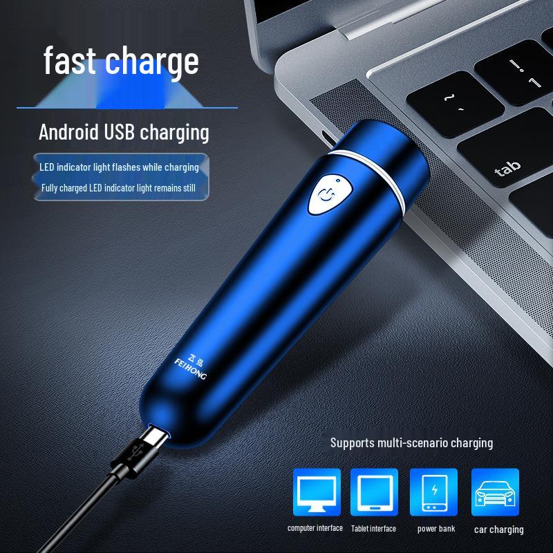 Feihong FH012 Rechargeable Mini Electric Shaver for Men - Fully Washable, Automatic Beard Trimmer