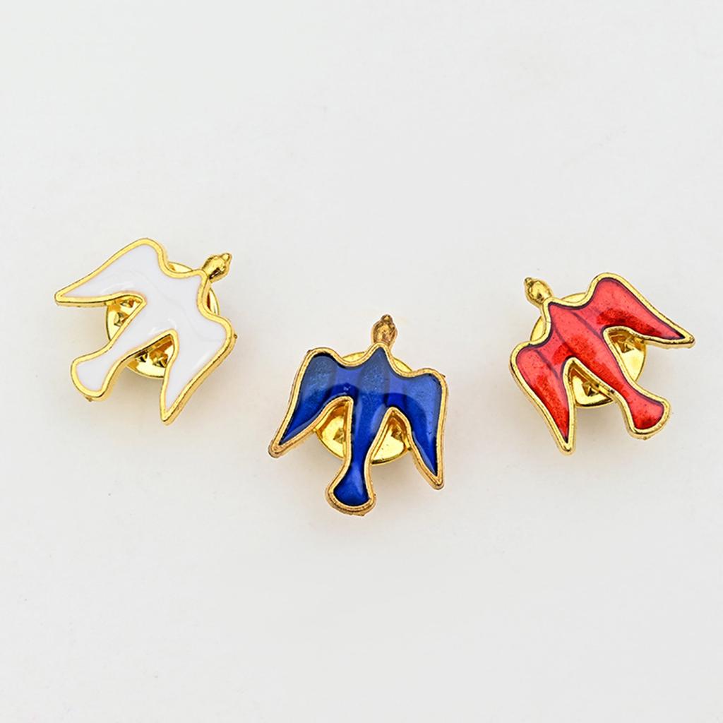 Pack of 10 Elegant Doves Brooch Pin Small Doves Brooch Stylish Clothing Pin Fashion Clothing Accessory for Man and Women